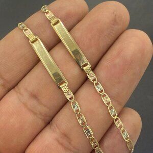 Baby ID Bracelet 5.5 10K Real Gold For Newborn Pulsera de Oro Real Para Bebés